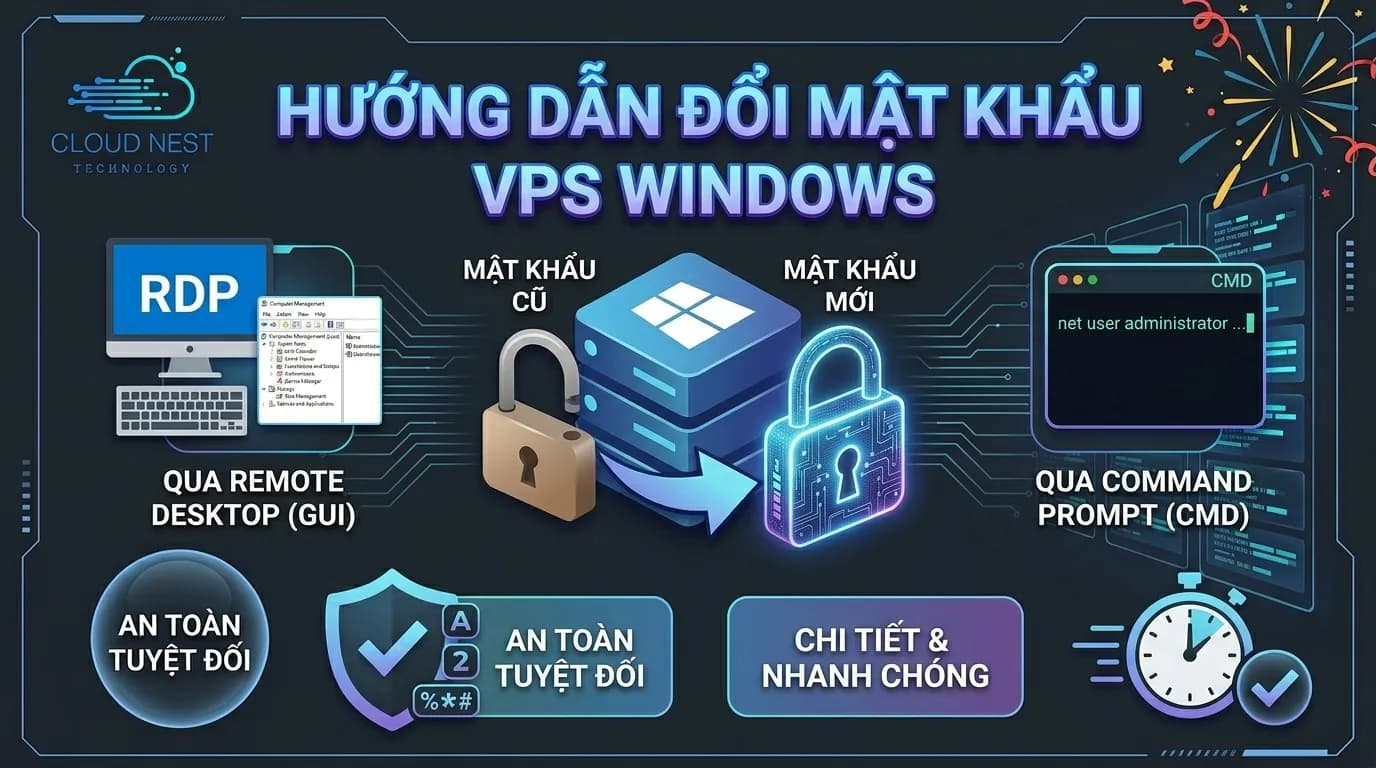 Hướng Dẫn Cách Đổi Mật Khẩu VPS Windows Nhanh Chóng
