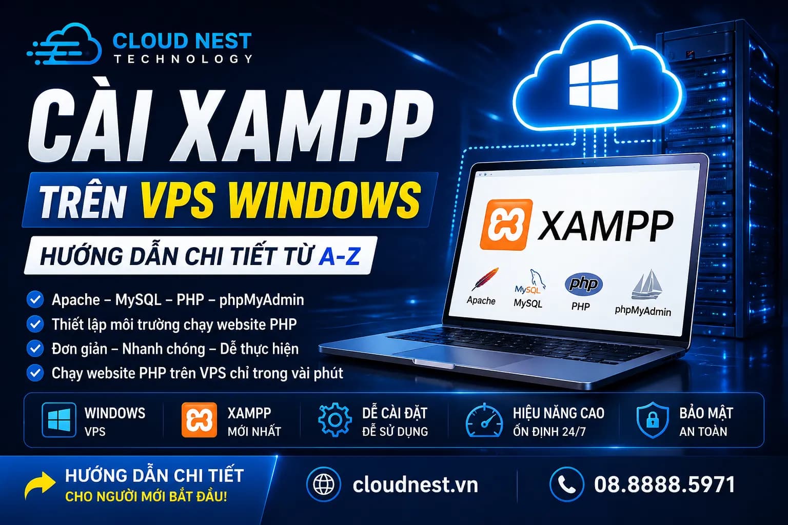 Hướng dẫn cài XAMPP trên VPS Windows chi tiết từ A-Z