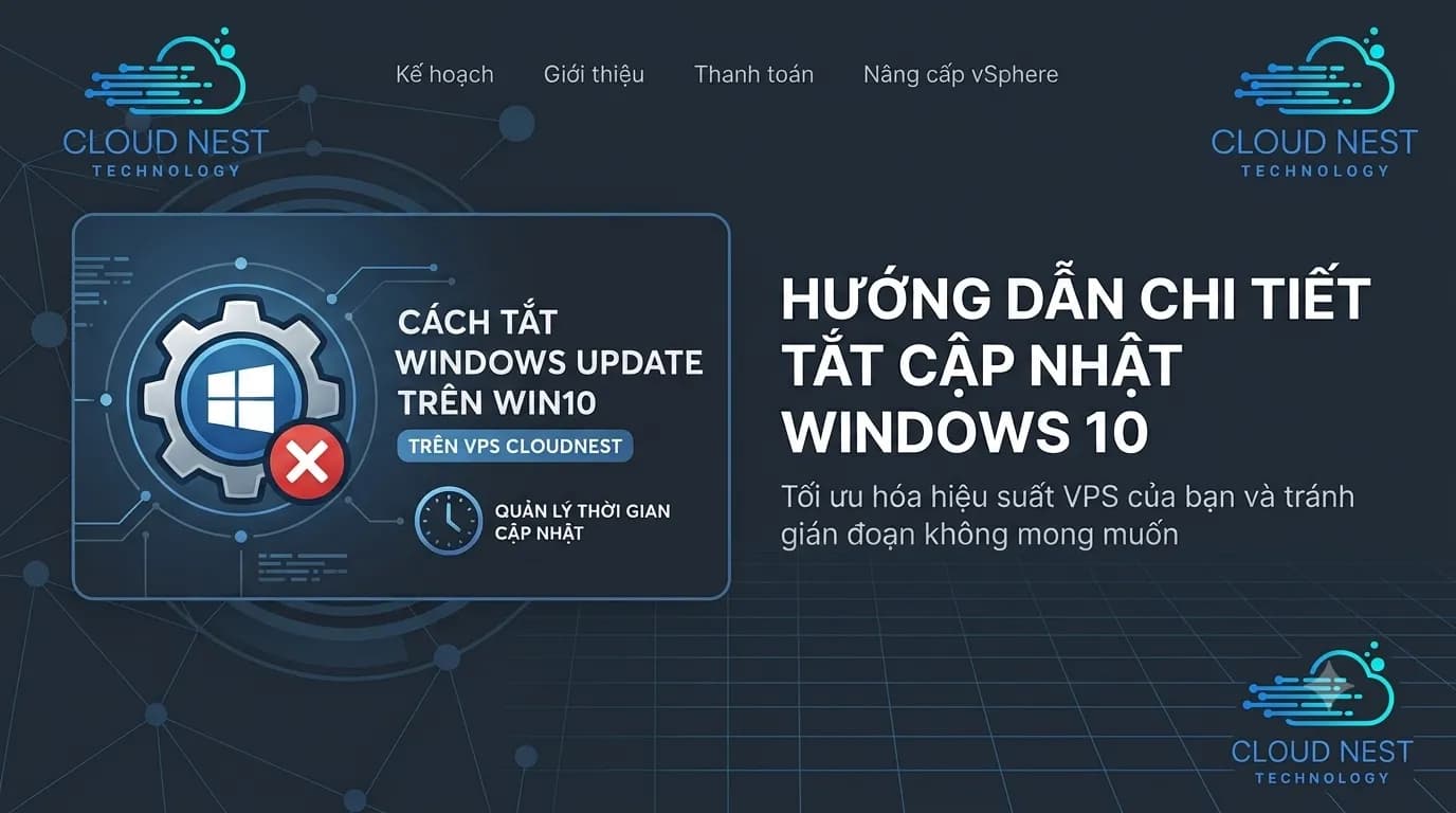 Cách tắt Windows Update trên Win10