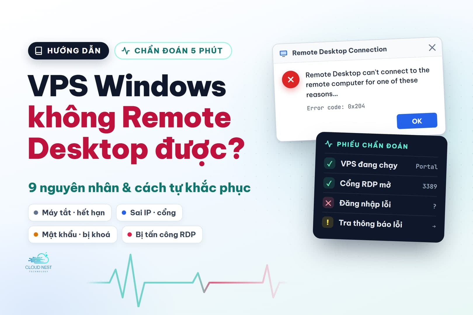 VPS Windows không Remote Desktop được: 9 nguyên nhân & cách khắc phục