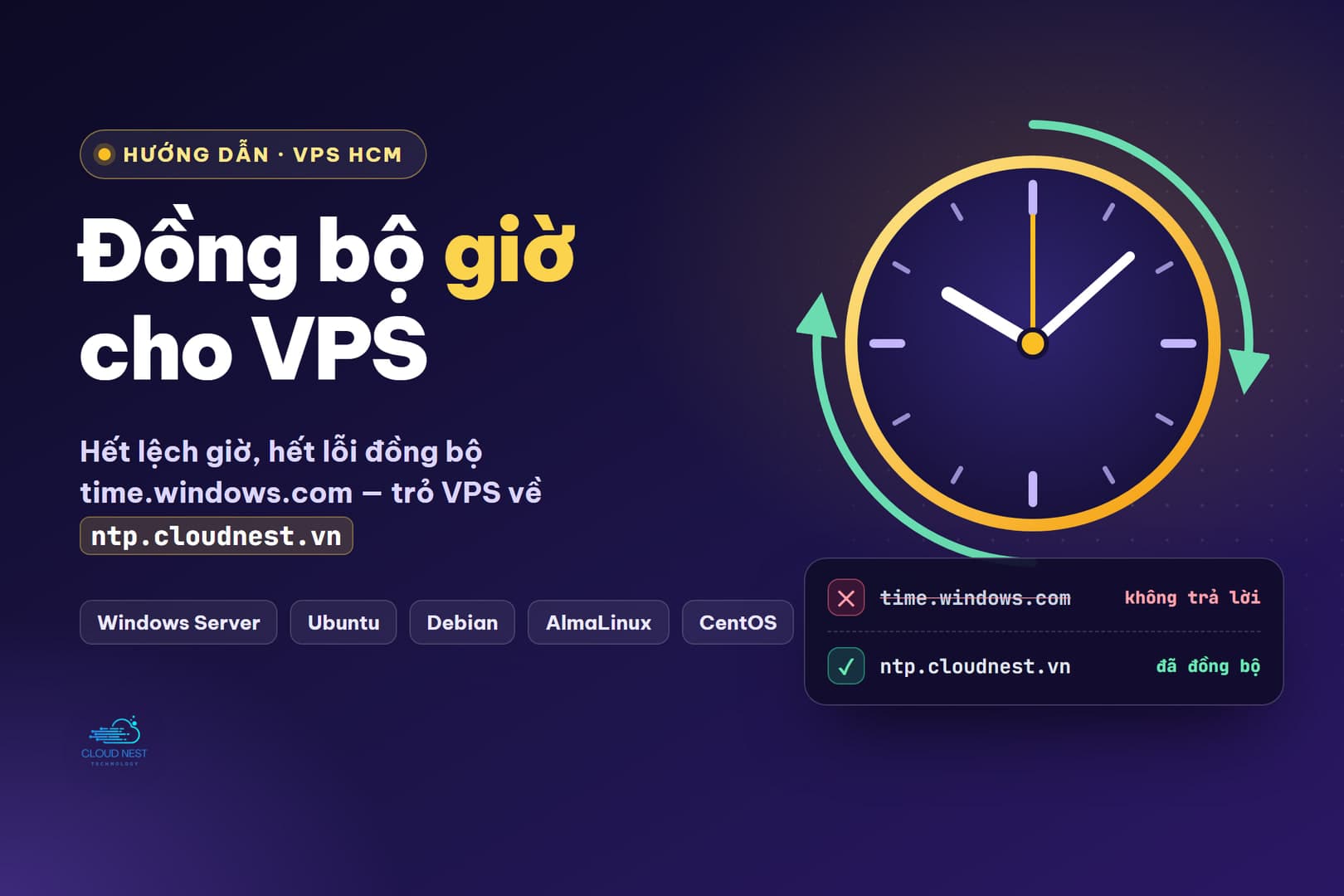 VPS bị lệch giờ? Cách đồng bộ giờ chuẩn cho VPS Windows và Linux