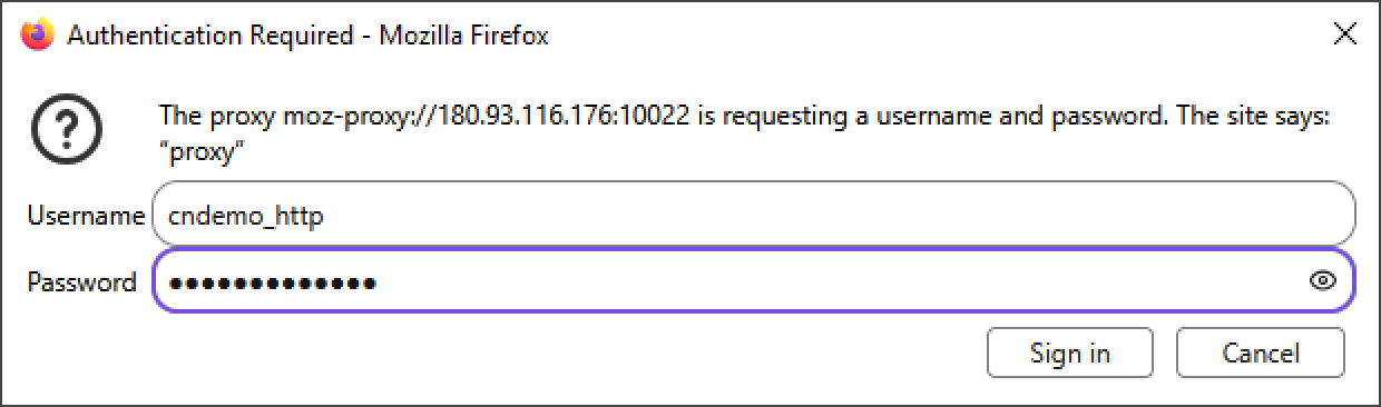 Firefox Authentication Required: The proxy moz-proxy://180.93.116.176:10022 is requesting a username and password